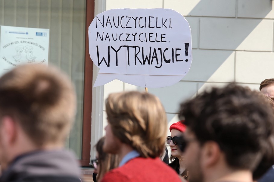 Strajk nauczycieli. Dzień pierwszy.