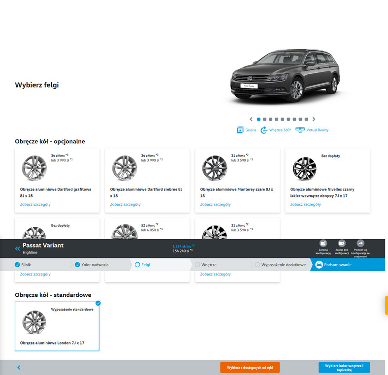 Volkswagen Passat Variant 2.0 TDI 150 KM Konfiguracja