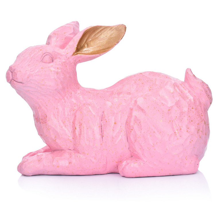 Figurka królik siedzący DUKA GODIS 11 cm różowa żywica