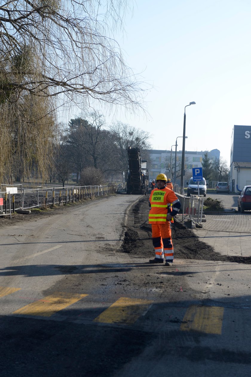 Zamknięta ul. Weigla we Wrocławiu