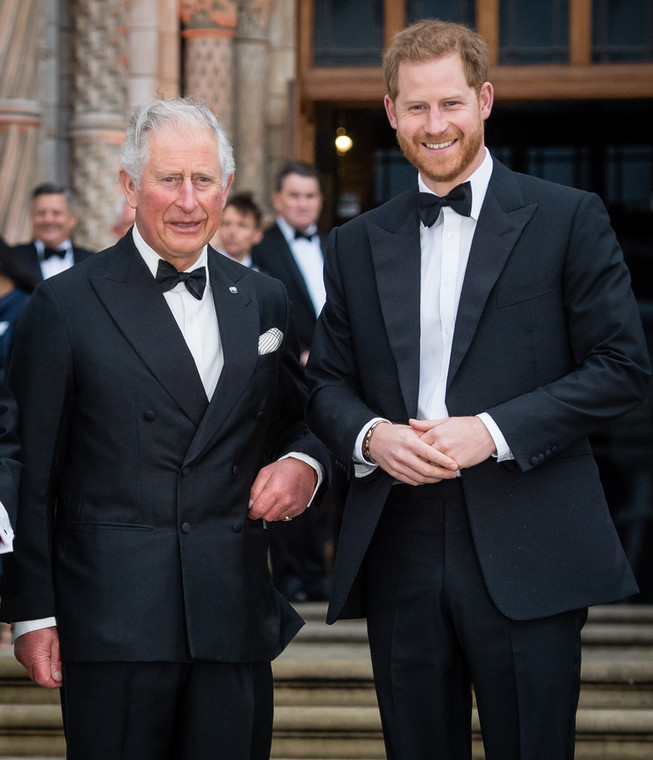 Książę Karol i książę Harry w Muzeum Historii Naturalnej, 2019 r.