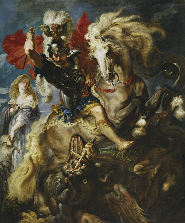 Peter Paul Rubens  - "Św. Jerzy walczący ze smokiem" (1606-1608)