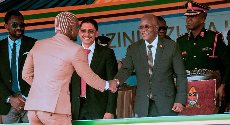 File Images of Harmonize with President Magufuli