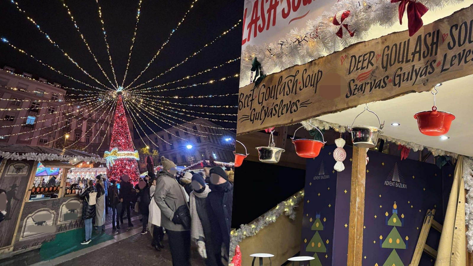 Vianočné trhy v Budapešti. 