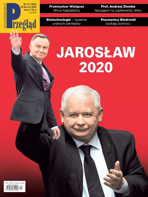 Okładka najnowszego wydania tygodnika "Przegląd"