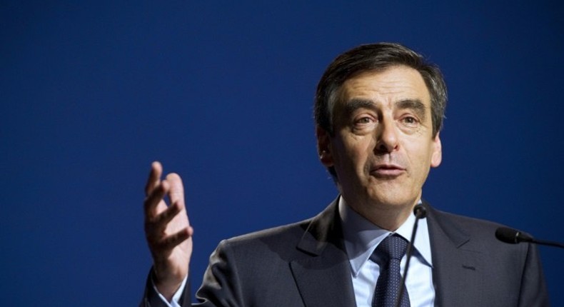 Conservative candidate Francois Fillon received a chaotic reception on a trip to the southern Basque region where some protesters pelted him with eggs