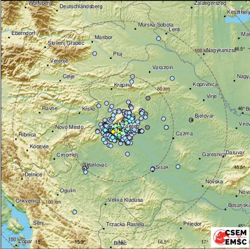 Više od 20 potresa se dogodilo u Zagrebu i okolini