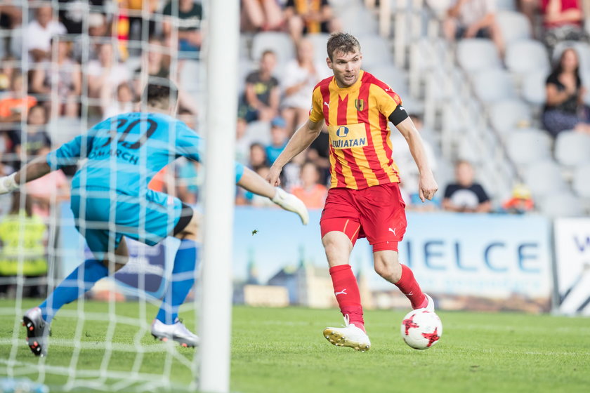 Pilka nozna. Ekstraklasa. Korona Kielce - Cracovia Krakow. 31.07.2017