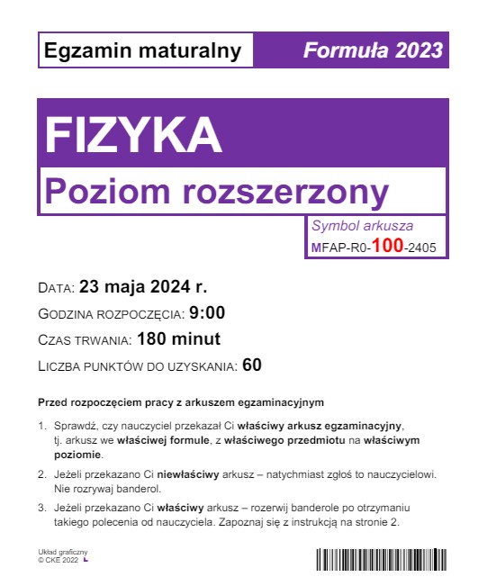 Matura 2024. Co było na egzaminie z fizyki? [ARKUSZE CKE]