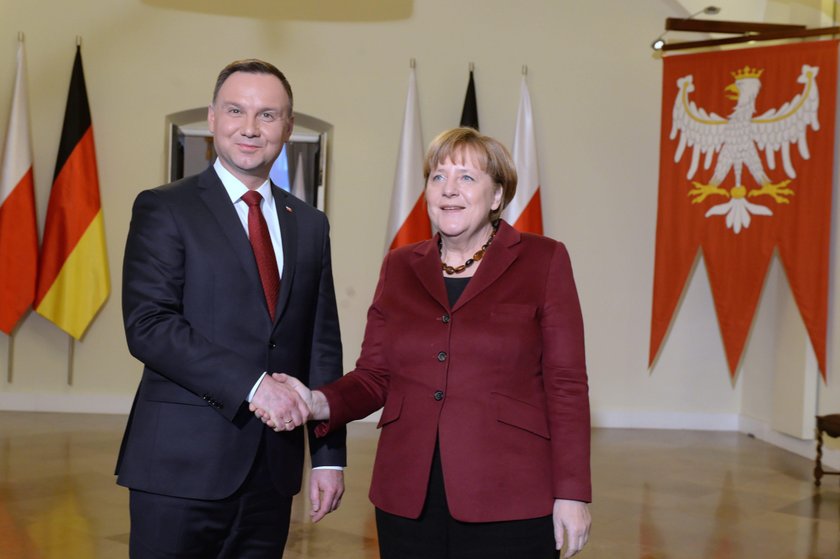 Angela Merkel i Andrzej Duda