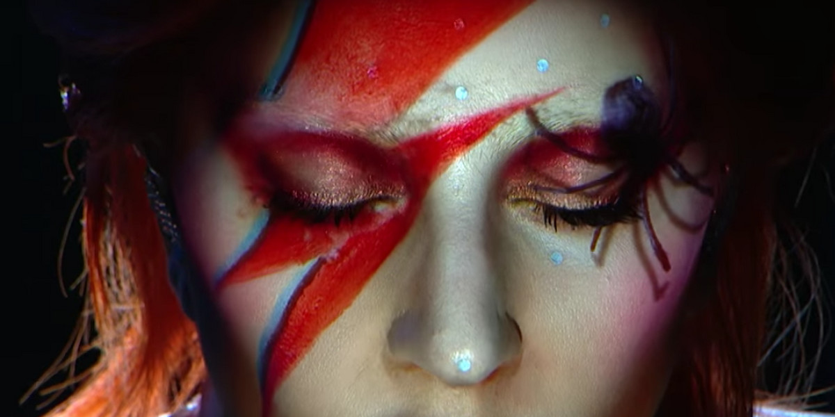 Intel transformed Lady Gaga into David Bowie on Monday night.