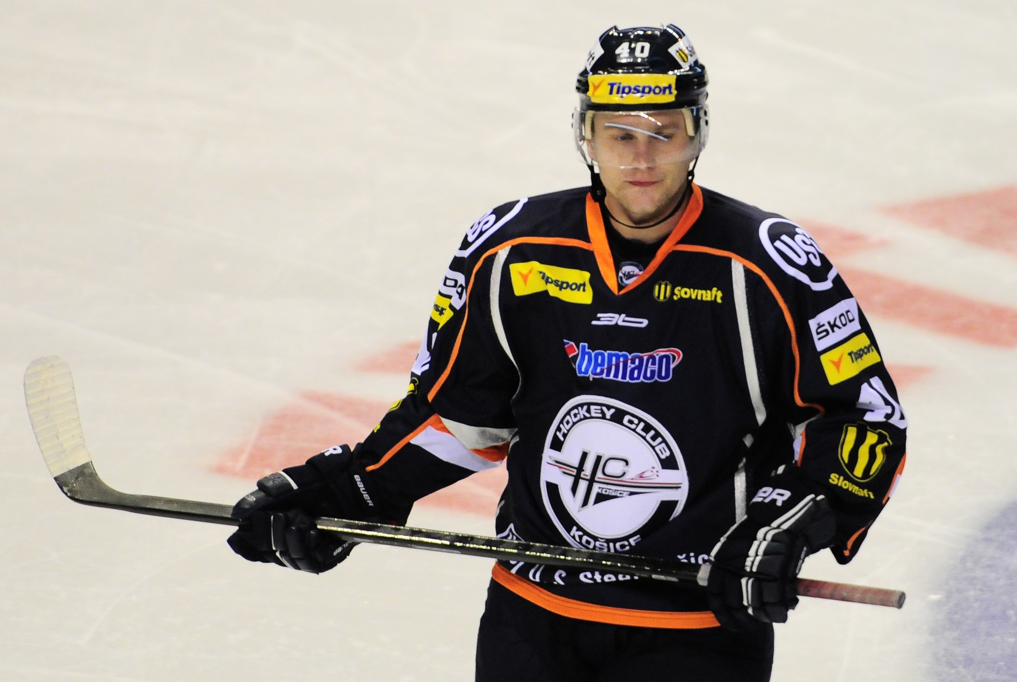 Zosnulý slovenský hokejový útočník Marek Svatoš v drese HC Košice. 