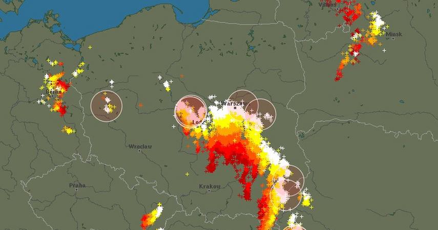 Gdzie jest burza, radar burzowy on-line - prognoza online ...