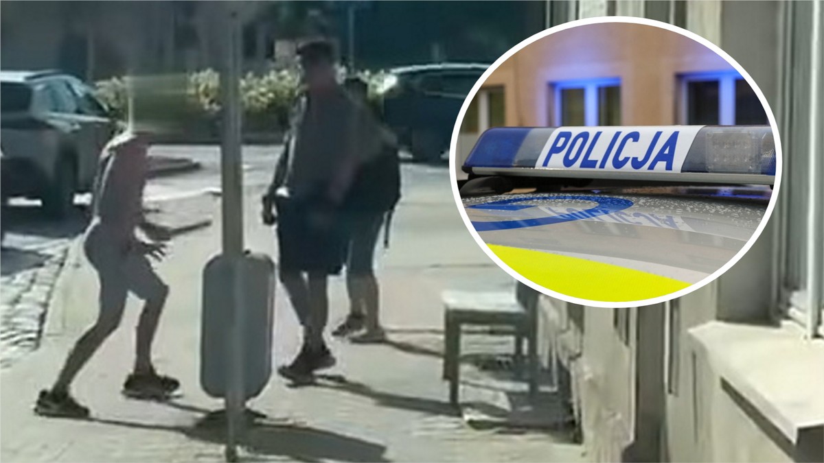 Półnagi i uzbrojony w nóż groził przechodniom. Policja zatrzymała podejrzanego
