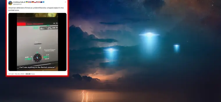 UFO w kształcie dysku nagrane przez Ukraińskich żołnierzy na froncie [WIDEO]