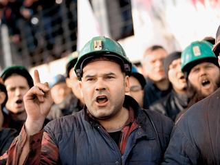 górnicy kopalnia Budryk protest