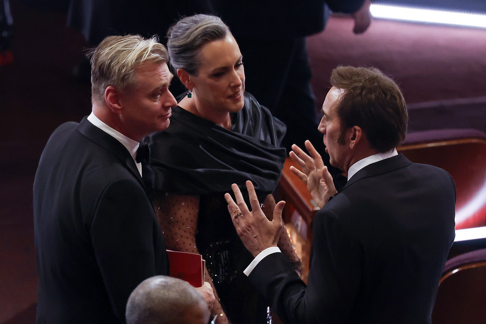 Christopher Nolan, Emma Thomas i Nicolas Cage