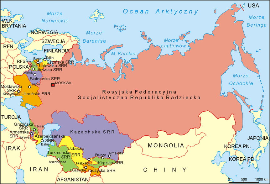 Granice dawnego Związku Socjalistycznych Republik Radzieckich 