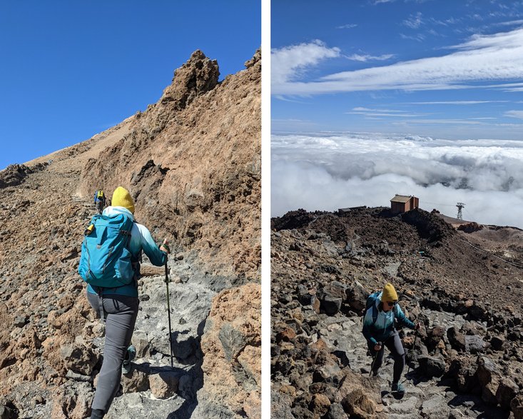 Ostatnia prosta na szczyt wulkanu Teide. Odcinek La Rambleta - El Teide. 