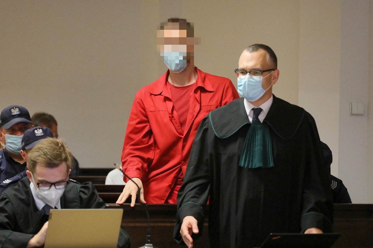 Oskarżony Jan S. na sali rozpraw Sądu Okręgowego w Warszawie,