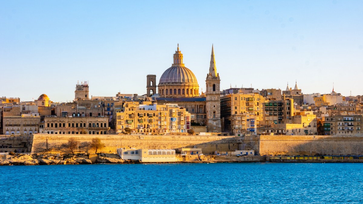 Valletta,Malta,City,Skyline,,Colorful,House,Balcony,Malta,Valletta,,Panoramic