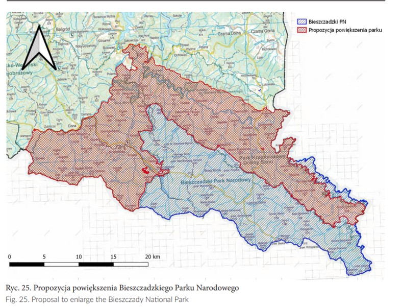 Propozycja powiększenia BdPN według opracowania Piotra Kluba.