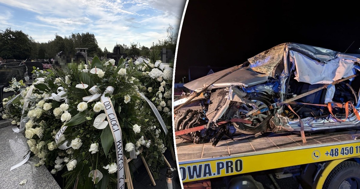 Grób 18-letniego Kacpra utonął w morzu białych kwiatów. Ofiarę wypadku w Wielowsi żegnały tłumy