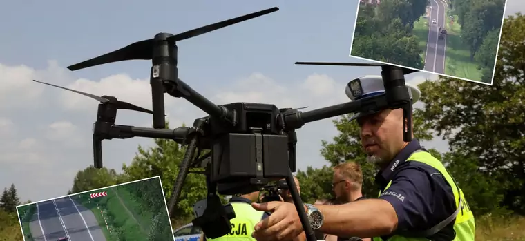 Policja używa dronów do łapania piratów drogowych. Nagranie z polskich dróg w sieci