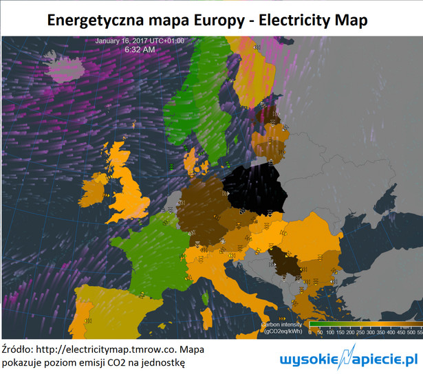 Energetyczna mapa Europy