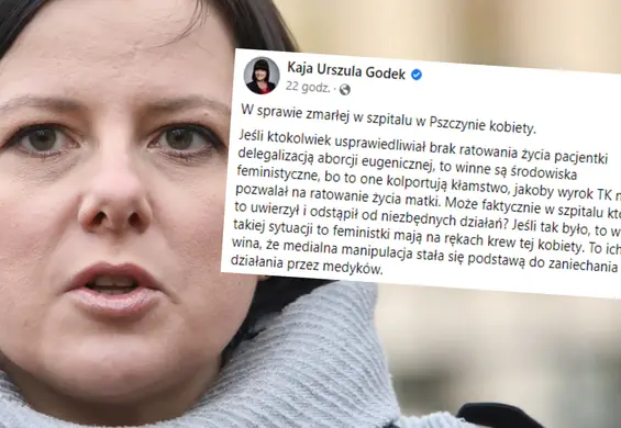 Kaja Godek komentuje śmierć ciężarnej Izy: "feministki mają krew na rękach"