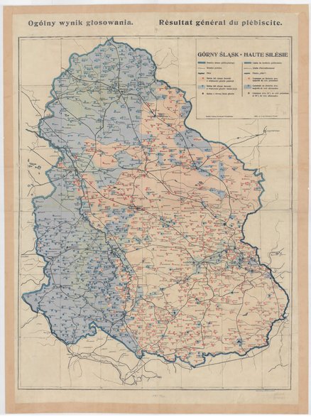 Ogólny wynik głosowania, opublikowany przez Polski Komitet Plebiscytowy na Górnym Śląsku (domena publiczna)