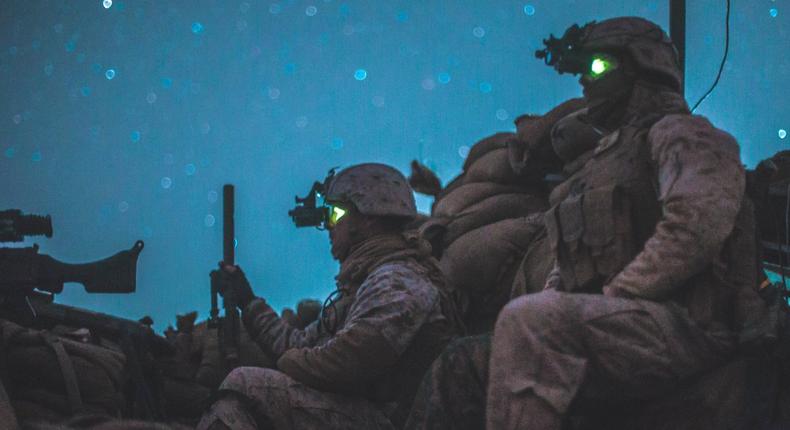 US Marines Afghanistan Night
