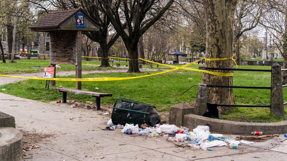 Park w Filadelfii, w którym doszło do strzelaniny