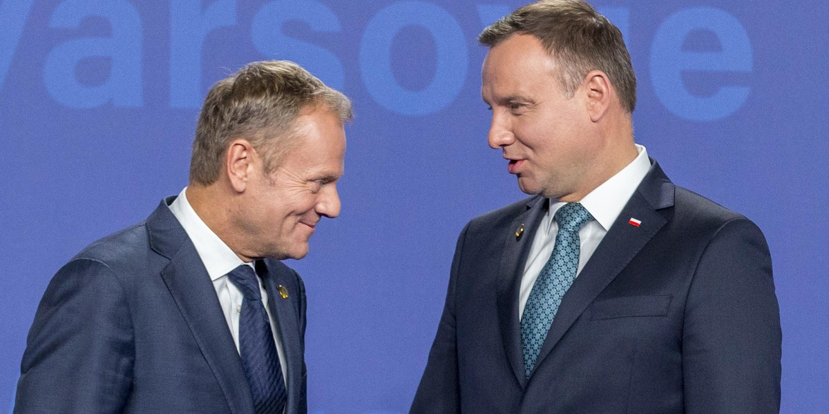 Donald Tusk i Andrzej Duda