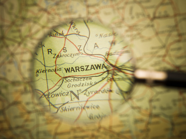 Warszawa na mapie Polski, fot. Gemenacom