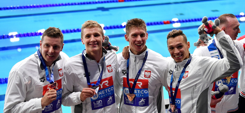 Brawo chłopaki! Męska sztafeta 4x100 m stylem dowolnym zdobyła brązowy medal ME w pływaniu