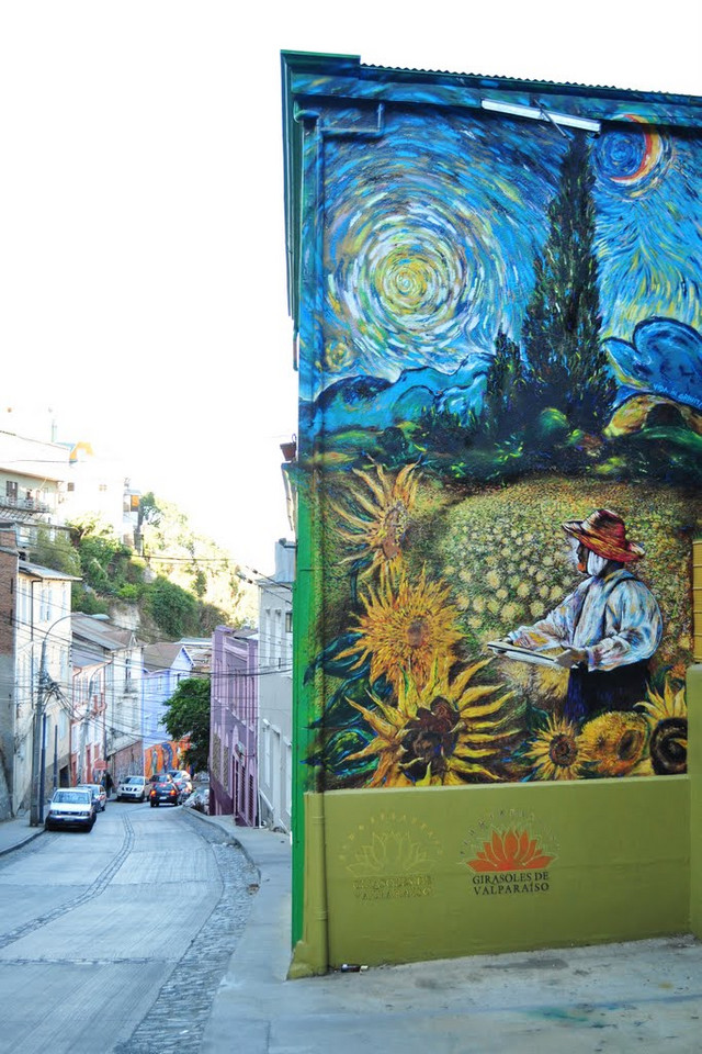 Chile, Valparaiso, murale