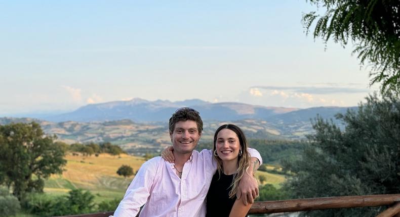 Jerry O'Shea and Lucie Davidson swapped their UK lifestyles to run a farm in the Italian countryside.Courtesy of Lucie Davidson