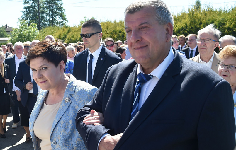 Beata Szydło z mężem