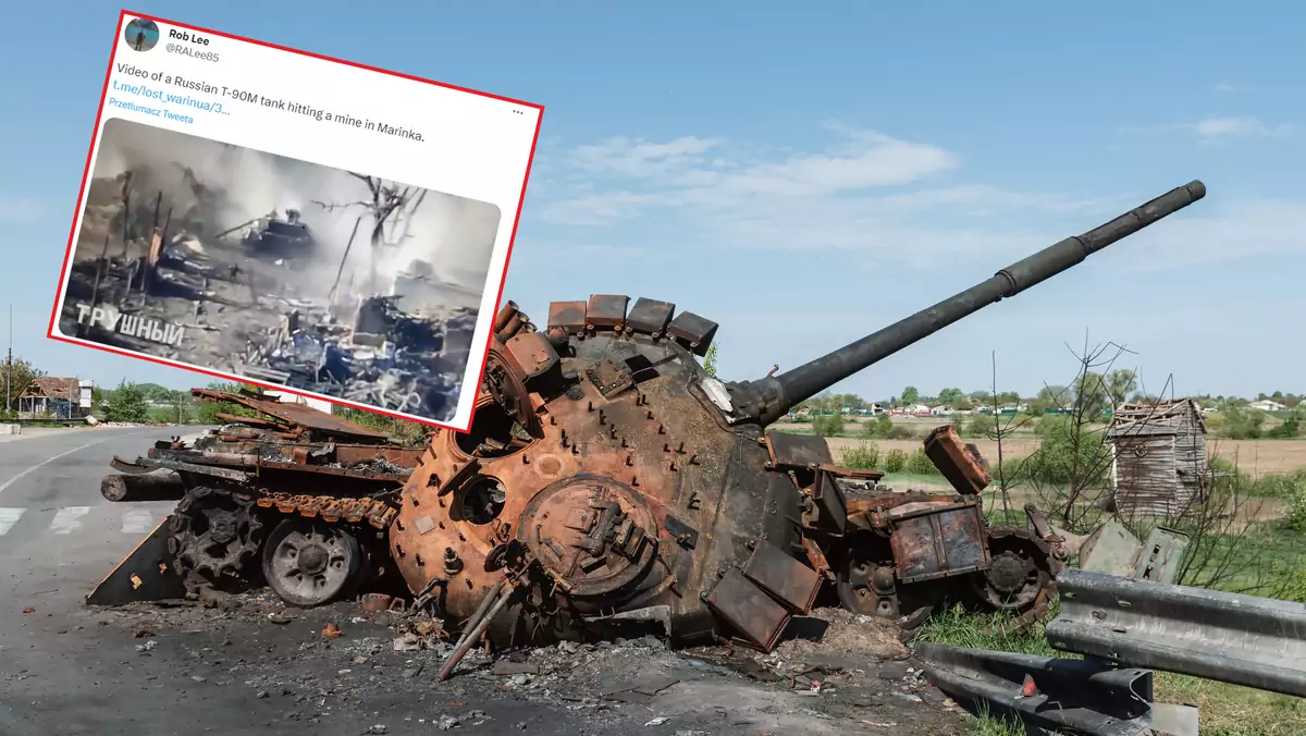 Czołg T-90M w kawałkach. Rosjanie uciekali w popłochu