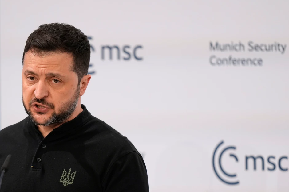 Volodimir Zelenski govori na Minhenskoj bezbednosnoj konferenciji u Nemačkoj 15. februara