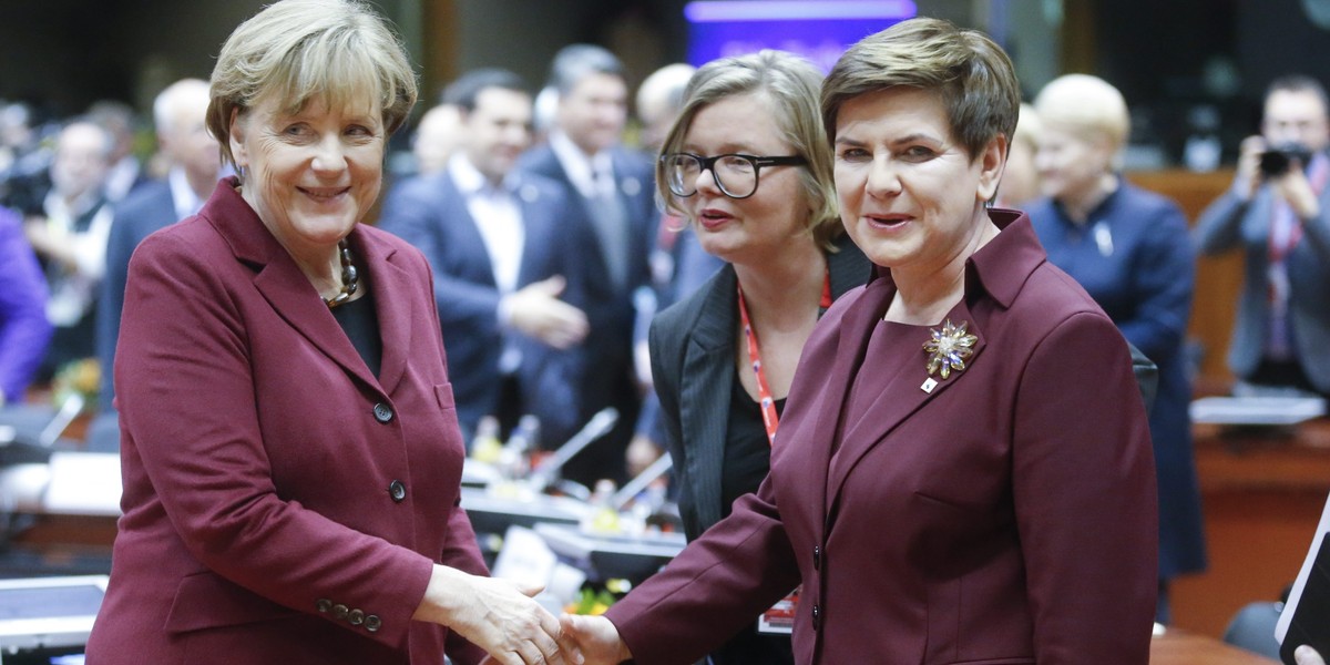 Beata  Szydło i Angela Merkel