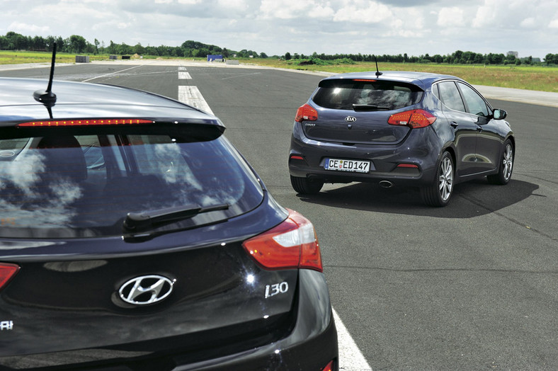 Hyundai i30 kontra Kia cee'd zbliżona technika, różne