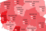 średnia prędkość pojazdów mapa