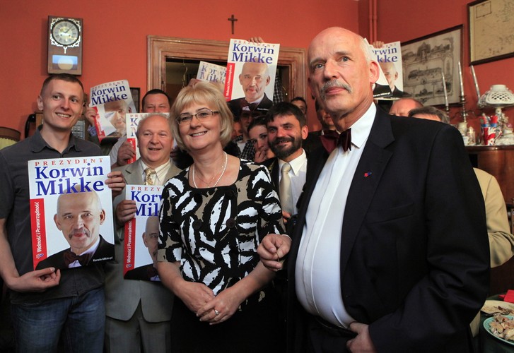 Janusz Korwin-Mikke z żoną Małgorzatą Szmit