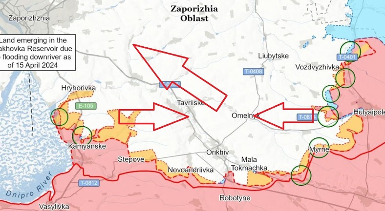 Sytuacja w obwodzie zaporoskim. Zarys rosyjskiej ofensywy