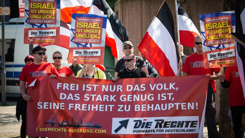 Manifestacja niemieckiej Die Rechte