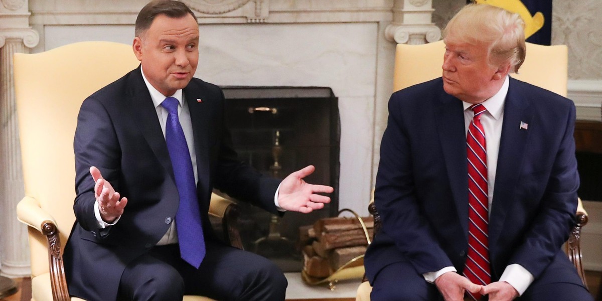 U.S. President Trump welcomes Poland's President Duda at the White House in Washington