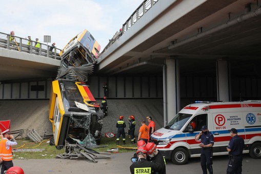 Warszawa wypadek autobusu