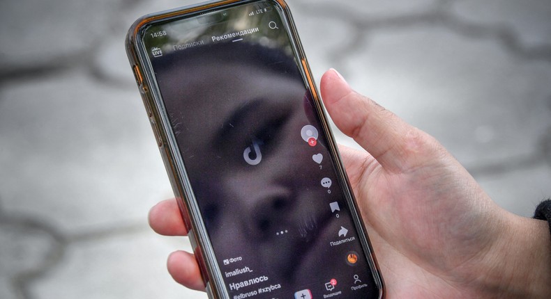 TikTok is facing a multi-state lawsuit that says its algorithm is addictive and harmful to children.VYACHESLAV OSELEDKO/AFP via Getty Images